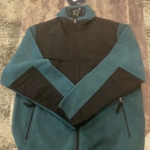 XS fleece jacket black and green